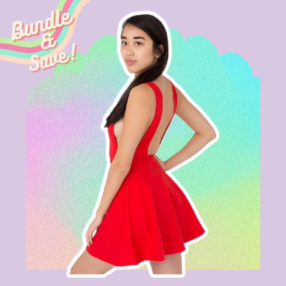 LIKE NEW American Apparel Fun and Flirty Skater Dress with Side Cut Outs